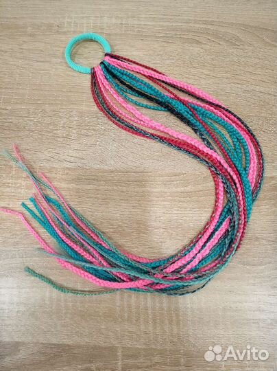 Афрорезинки-косички цветные в волосы