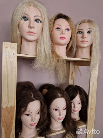 Голова манекен натуральные волосы