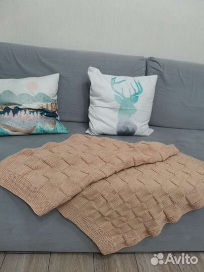 Плед детский вязаный ручная работа