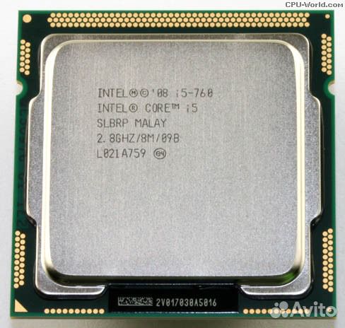 Intel Core i-5 760 2.8 Ghz 4 ядра