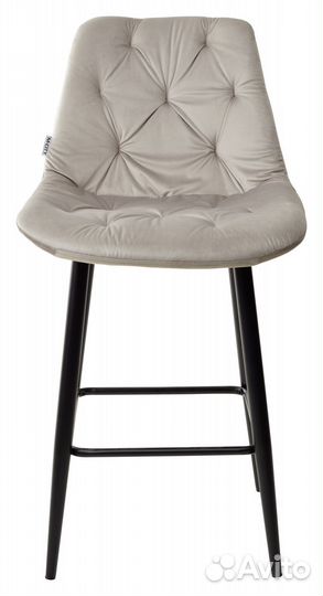 Стул полубарный YAM h-65 черный/тк. велюр