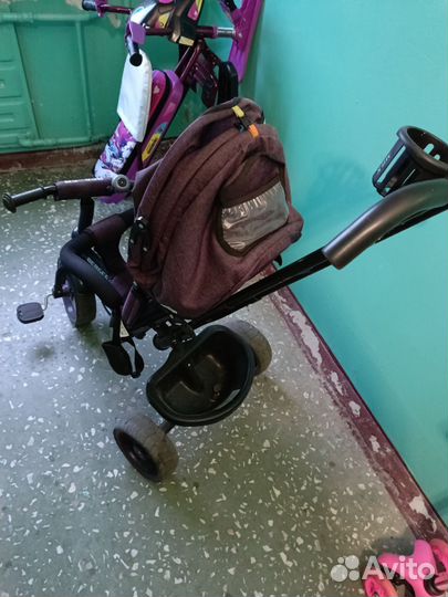 Детский трехколесный велосипед коляска