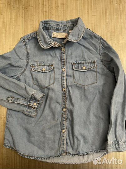 Джинсовая рубашка zara