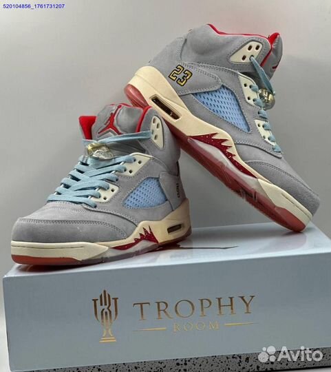 Кроссовки Nike Air Jordan 5 Retro Grey (Арт.56681)