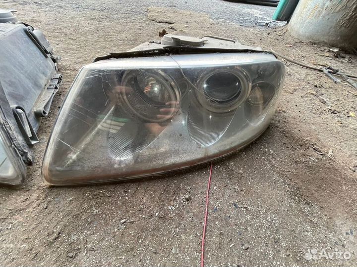 Фара левая трещина на стекле туарег 1 touareg