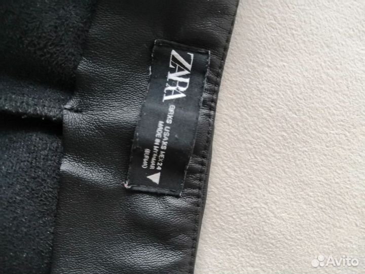 Кожаные брюки zara