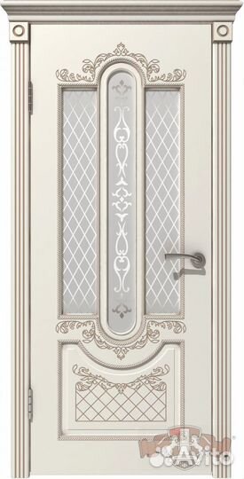 Межкомнатная дверь эмаль VFD Александрия, со стекл