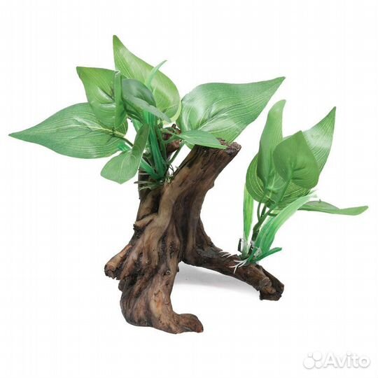 Коряга с растениями, 105*85*145мм