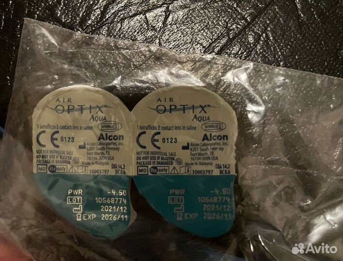 Линзы контактные air optix -4,5