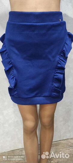 Юбка карандаш новая синяя