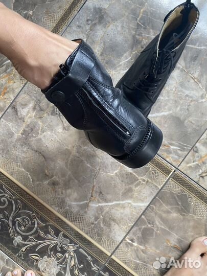 Натуральные кожаные ботинки доя верховой езды