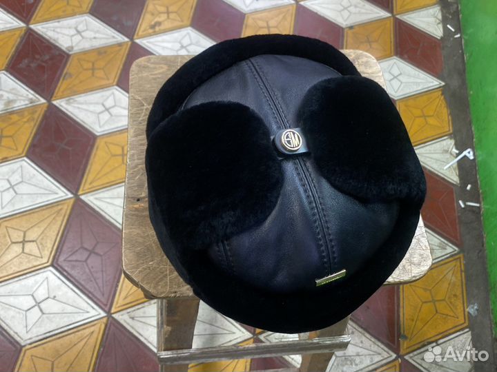 Шапка ушанка из овчины