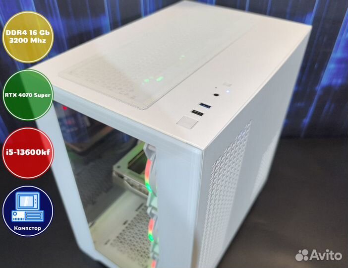 Компьютер новый i5-RTX4070SUP-16DDR4-QCH518264-B760