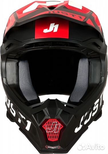 Новый Шлем just1 J22 Carbon Adrenaline RedBlack