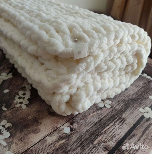 Плед детский вязаный ручная работа