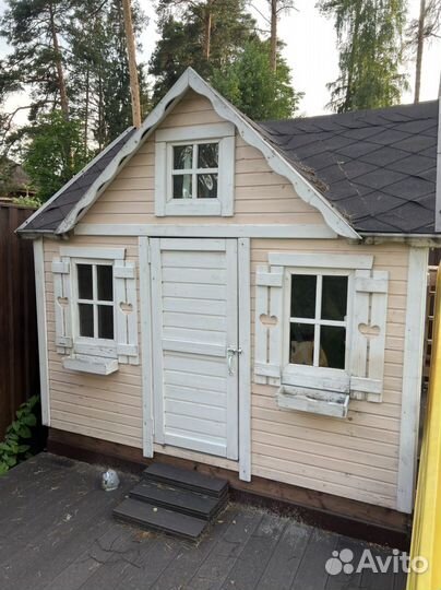 Детский игровой двухэтажный домик уличный