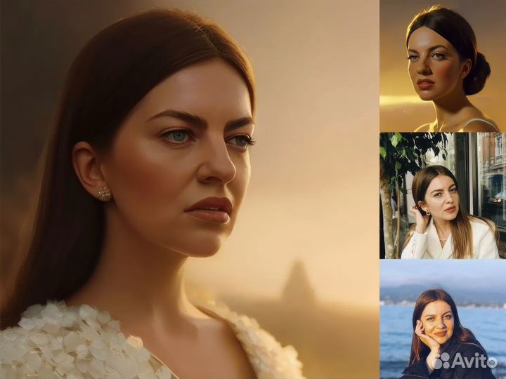 Портрет по фото на заказ, Нейросеть, Иллюстрации