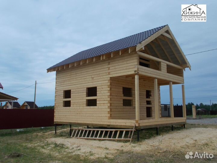 Срубы дома из бруса 2 эт строительство отделка