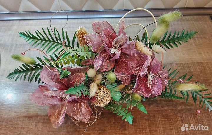 Цветы искусственные (интерьерная композиция)