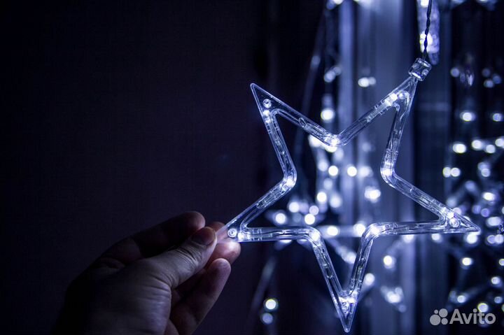 Гирлянда звезды 3мх1м