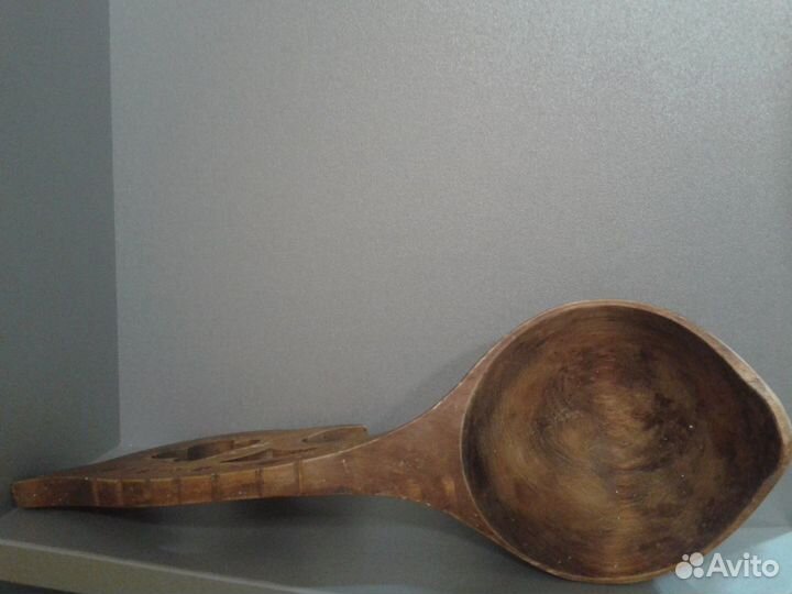 Посуда.Старинный деревянный половник