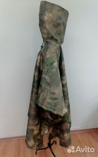 Пончо дождевик накидка мох плащ военный