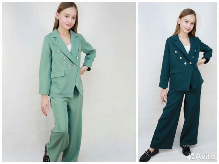 Костюмы новые брючные на 7-14 лет - 2 цвета