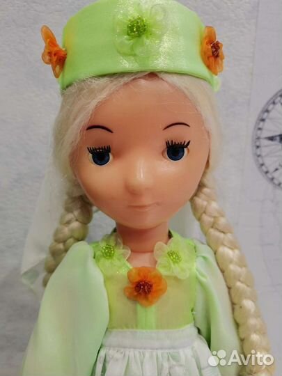 Кукла винтажная, фабрика Страуме, Латвийская сср