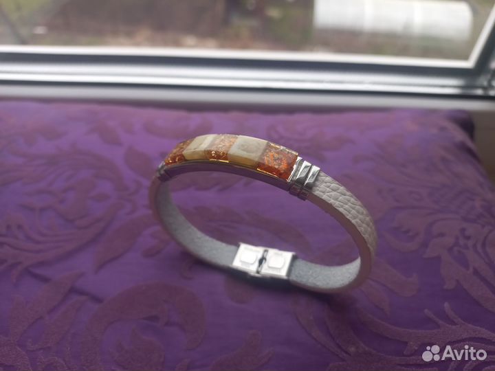 Браслеты, булавка, заколка янтарные