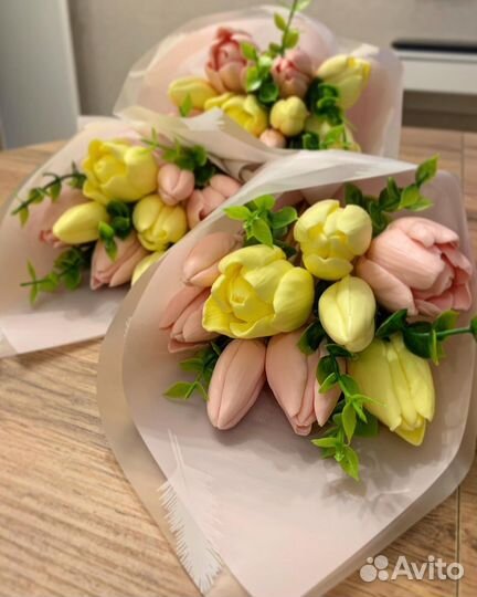 Букет из мыла тюльпаны