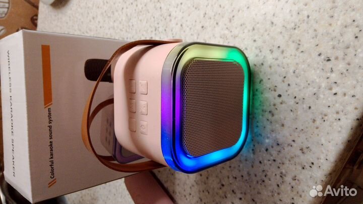 Колонка с двумя микрофонами