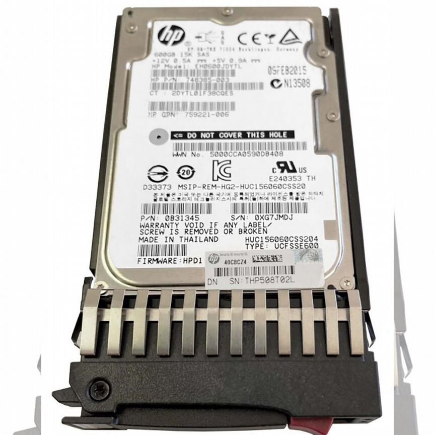 [EH0600JDYTL] Жесткий Диск Hp 600gb Sas 2,5" Hdd Eh0600jdytl