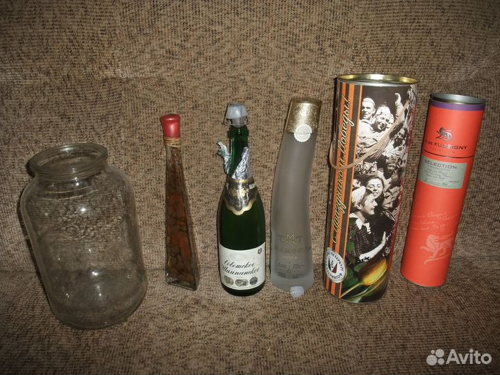 Штоф, графины, пробки, крышки, бутылки