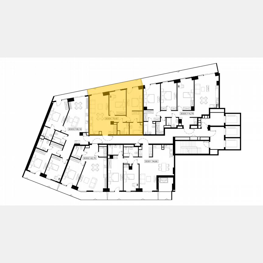 2-к. квартира, 80,5 м², 3/10 эт.