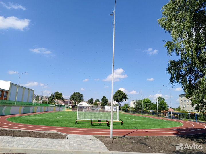 Бесшовное резиновое покрытие для детских площадок