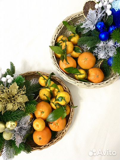 Фруктовница тарелочка для фруктов новогодняя декор