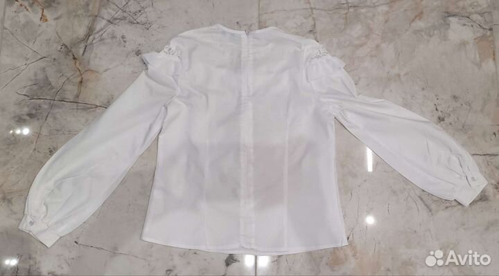 Рубашка белая для девочки 152
