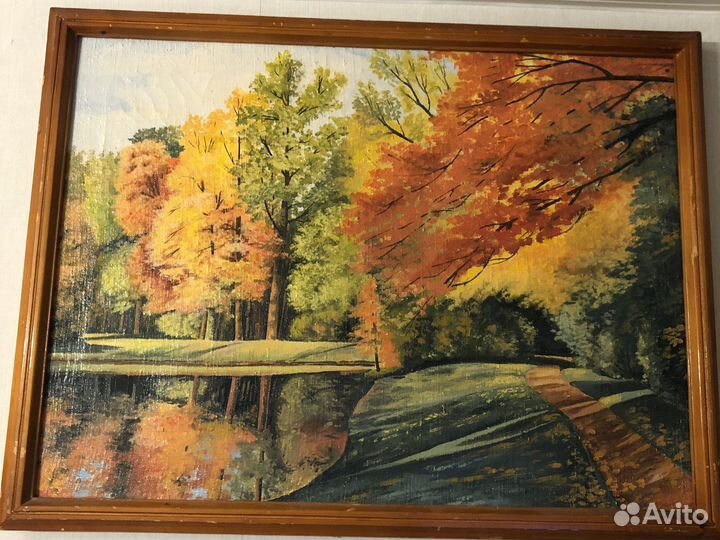 Картина маслом на холсте старинная