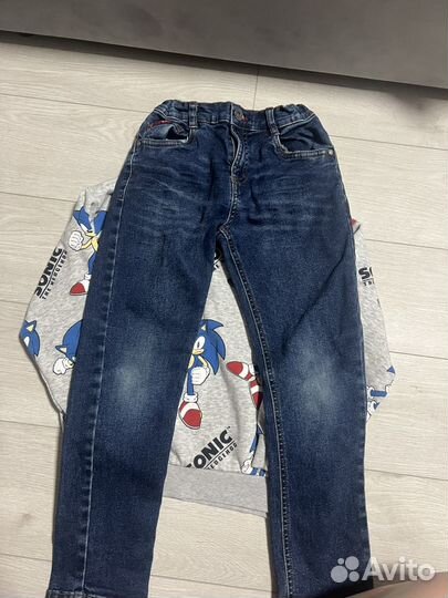 Джинсы с кофтой hm 128-130