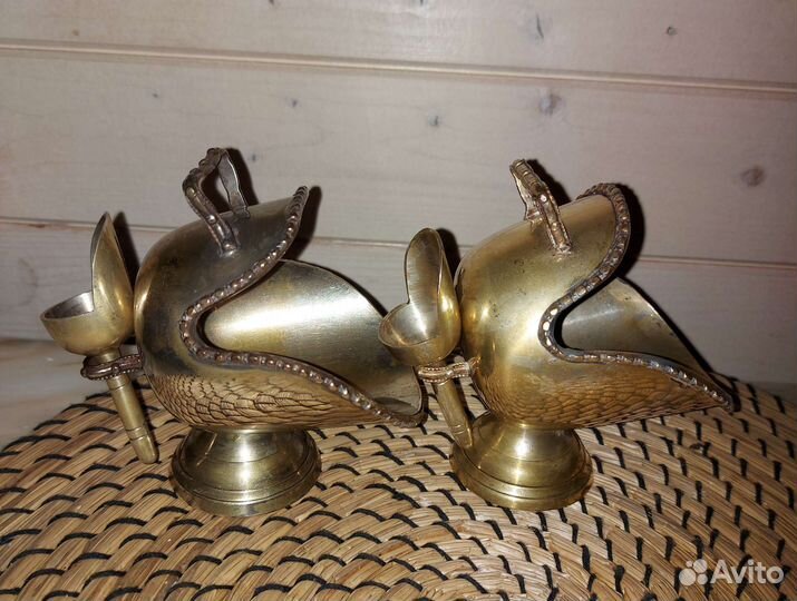 Мини сахарница, латунь