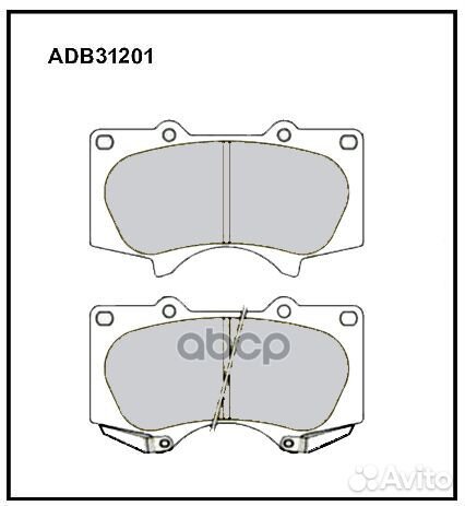 Колодки тормозные дисковые перед ADB31201 A