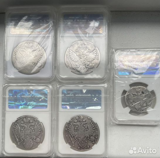 Серебряные рубли 1733 - 1738 года Анна империя