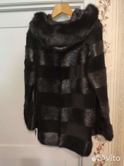 Новая шуба/полушубок из нутрии р. 46