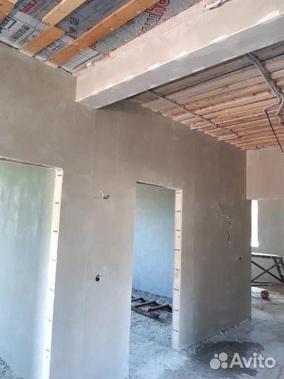 Штукатурка стен механизированная