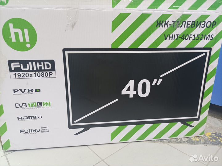 Телевизор HI 40 дюймов (101 см) FullHD без смарт