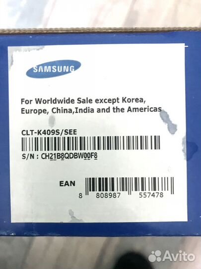 Картридж для принтера samsung clt-k409s