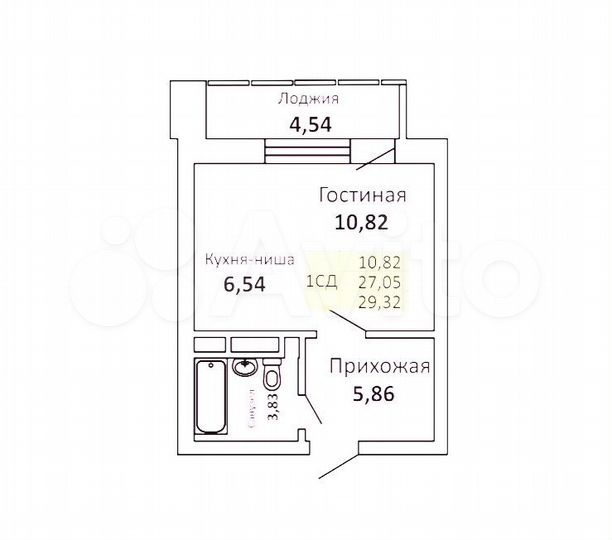 Квартира-студия, 29,7 м², 15/18 эт.