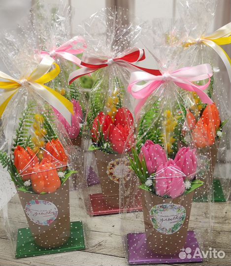 Тюльпаны из мыла ручной работы