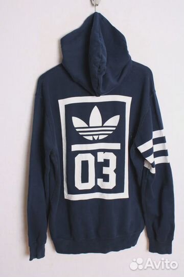 Толстовка Adidas M/L синяя оригинал