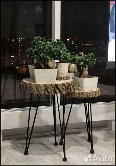 Подставка лофт из слэба